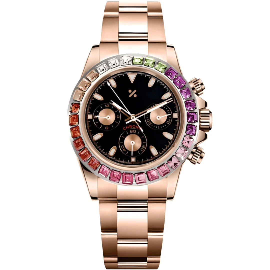 SEIKTONA | Rainbow Bezel – ROSE GOLD - WB MOD WATCHES