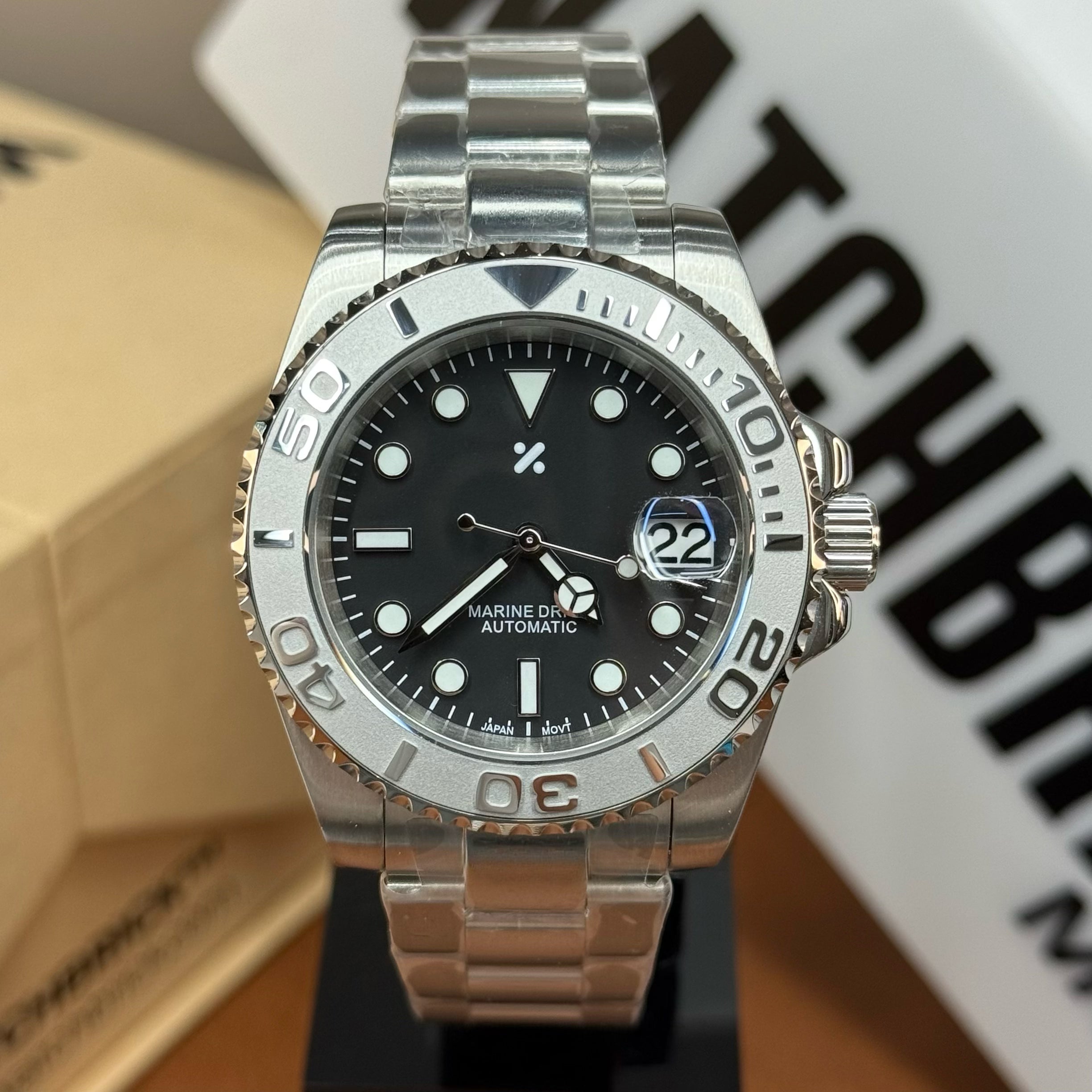 SUBMOD | Silver Sub NH35 Steel - WB MOD WATCHES