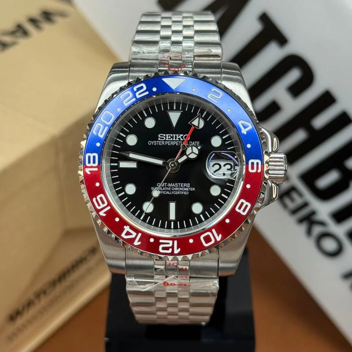 GMTMOD | Pepsi NH34 Dual-Time - WB MOD WATCHES