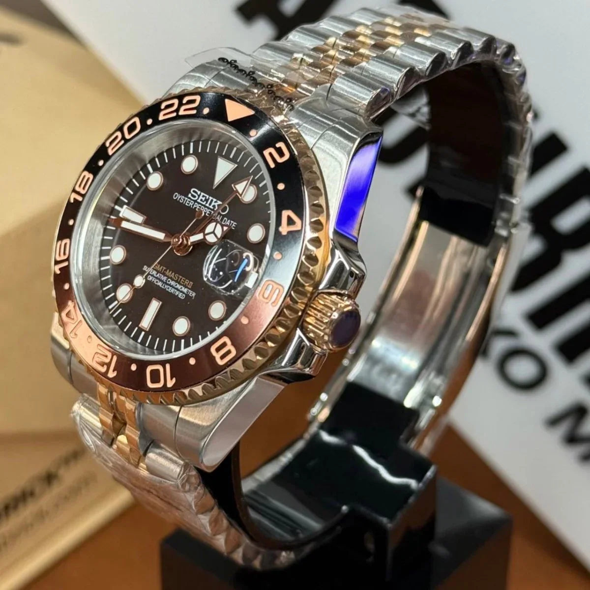 GMTMOD | “Root Beer” Two-Tone - WB MOD WATCHES