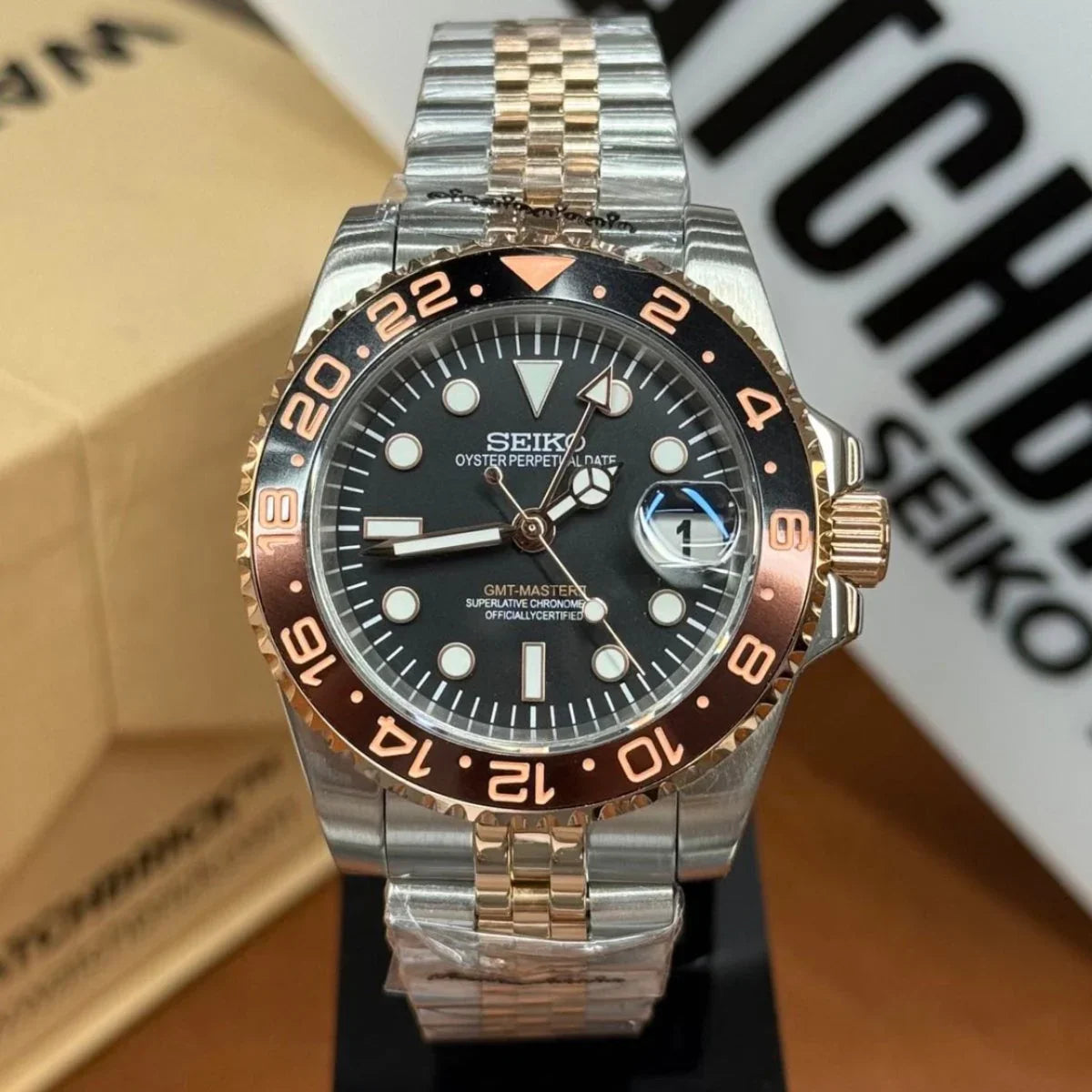 GMTMOD | “Root Beer” Two-Tone - WB MOD WATCHES