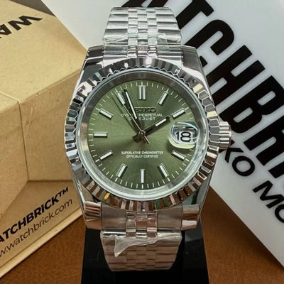 JUSTMOD | Emerald Fluted NH35 Date - WB MOD WATCHES