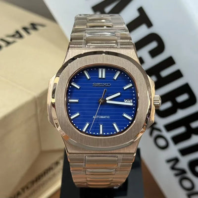 NATIKO | Blue Dial Rose Gold - WB MOD WATCHES