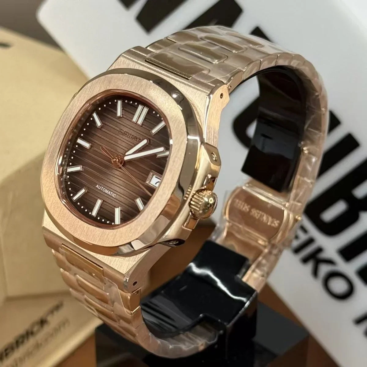 NATIKO | Brown Dial Rose Gold - WB MOD WATCHES