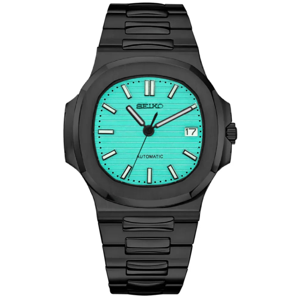 NAUTIKO – Tiffany Blue Dial | Black Case Edition - WB MOD WATCHES