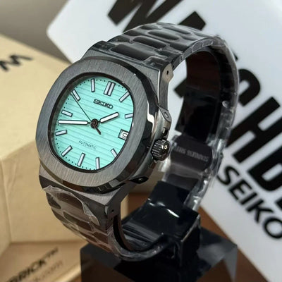 NAUTIKO – Tiffany Blue Dial | Black Case Edition - WB MOD WATCHES