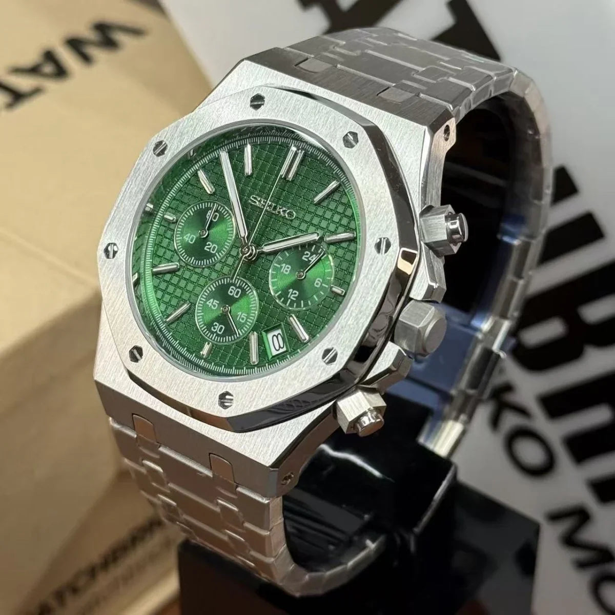 SEIKOAK | Green Chronograph VK63 - WB MOD WATCHES